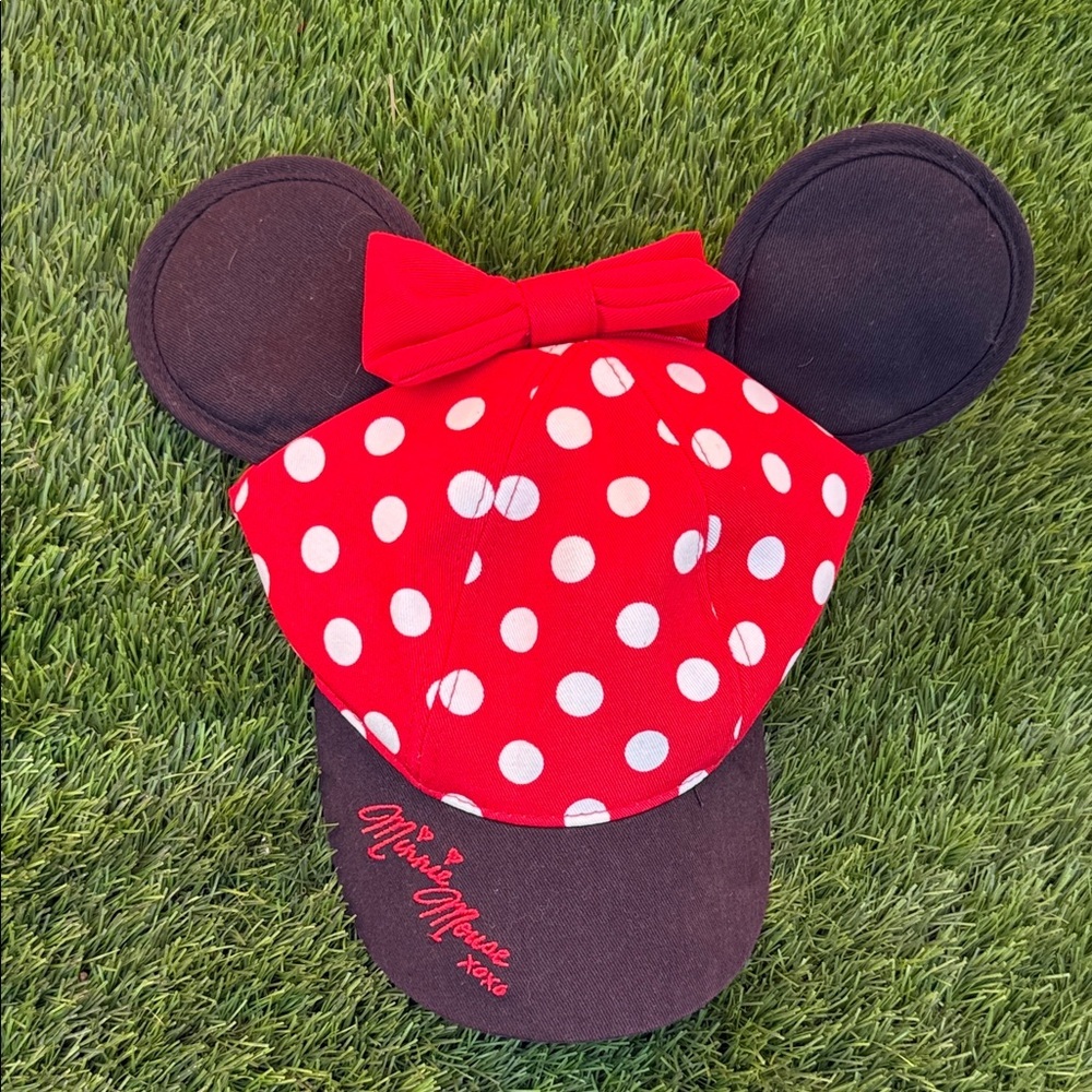 Disney Red and Black Polka Dot Hat with Ears